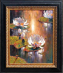 Pejman White Lilies 30x24 oil